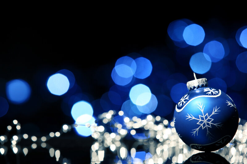 Blue Ornament with Snowflakes — Festive, Night