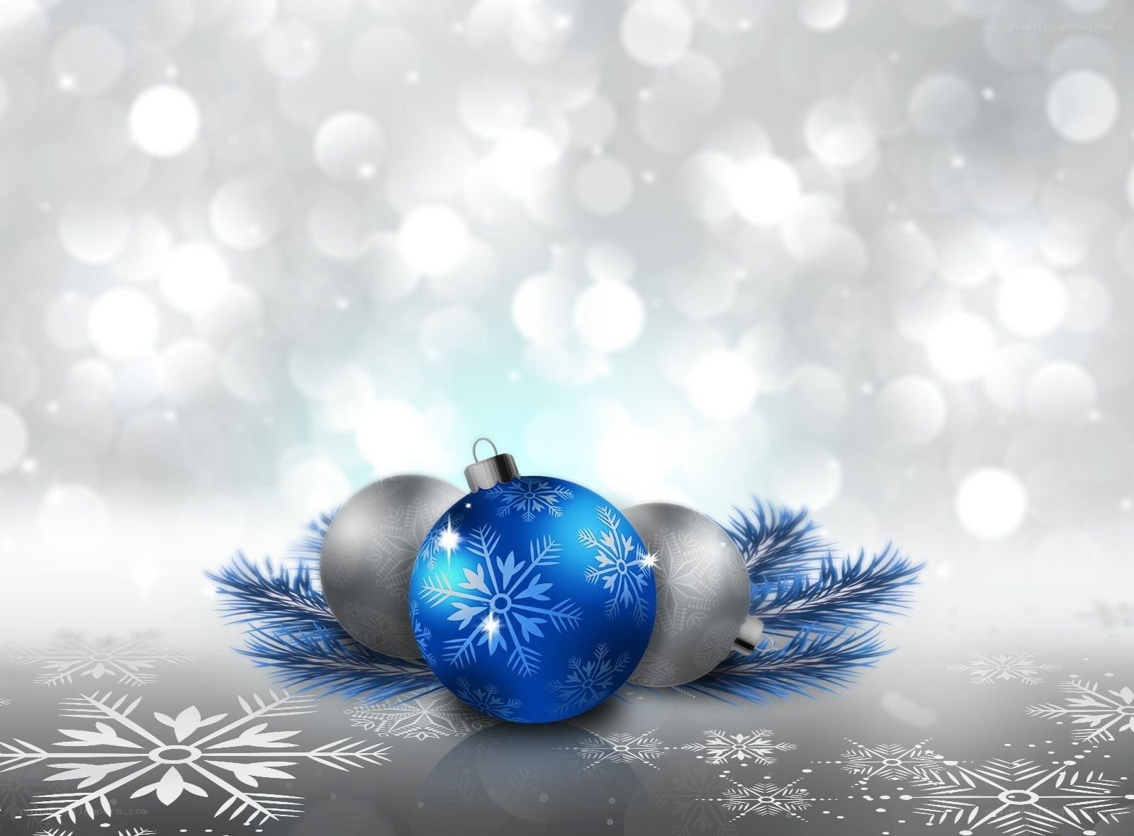 Blue ornament with snowflakes