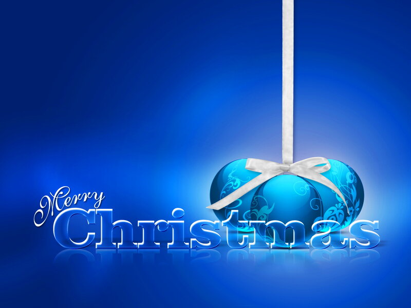 Blue Ornament with Text