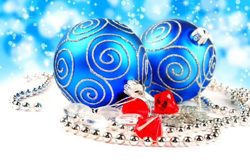 Blue Ornaments and Beads — Festive