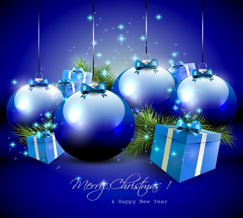 Blue Ornaments and Gifts
