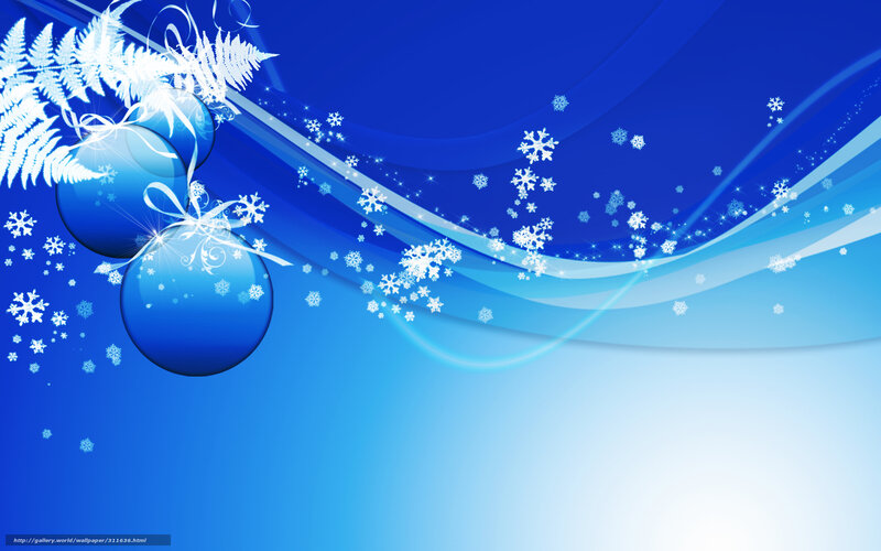 Blue Ornaments and Snowflakes — Festive, Winter