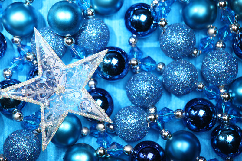 Blue Ornaments and Star