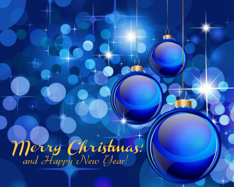 Blue Ornaments on Blue Background — Festive, Winter