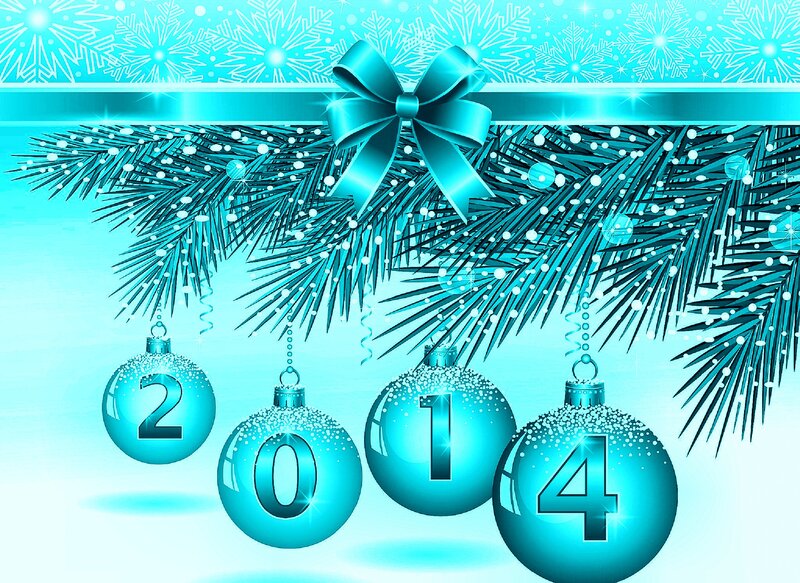 Blue Ornaments with Numbers