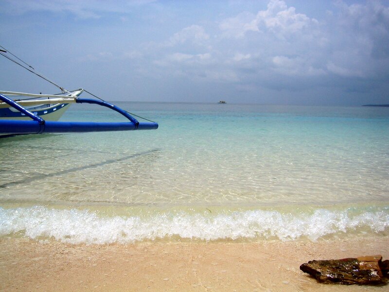 Blue Outrigger Boat