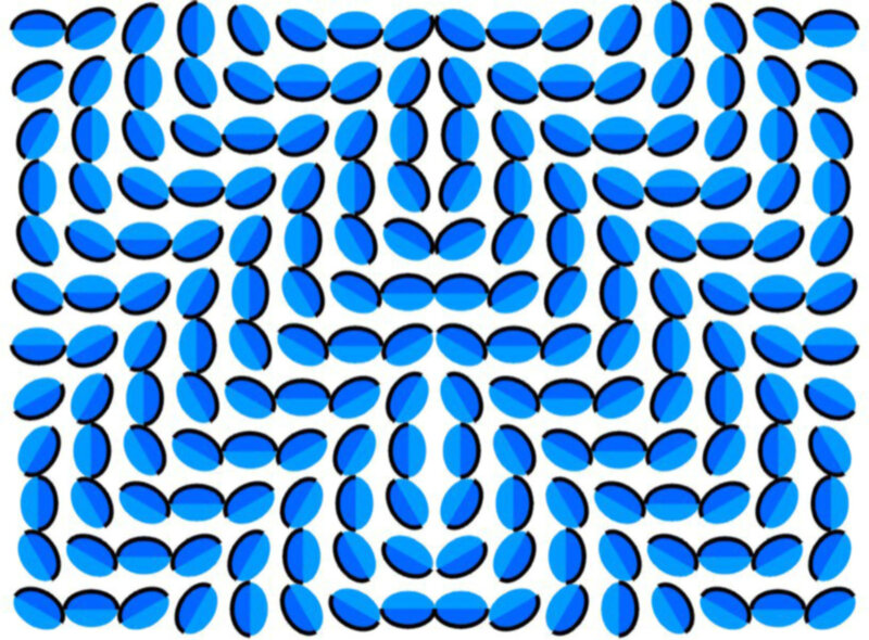 blue oval optical illusion