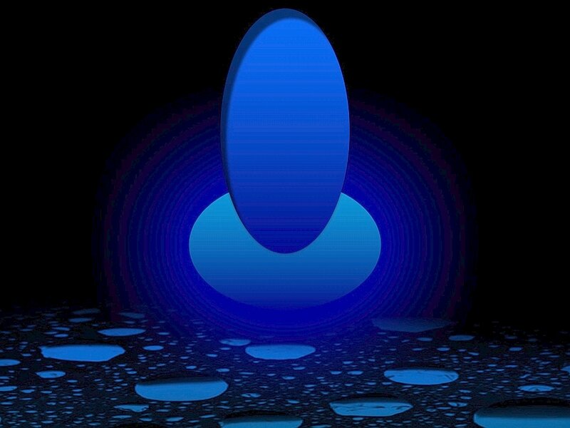 Blue Oval Shape