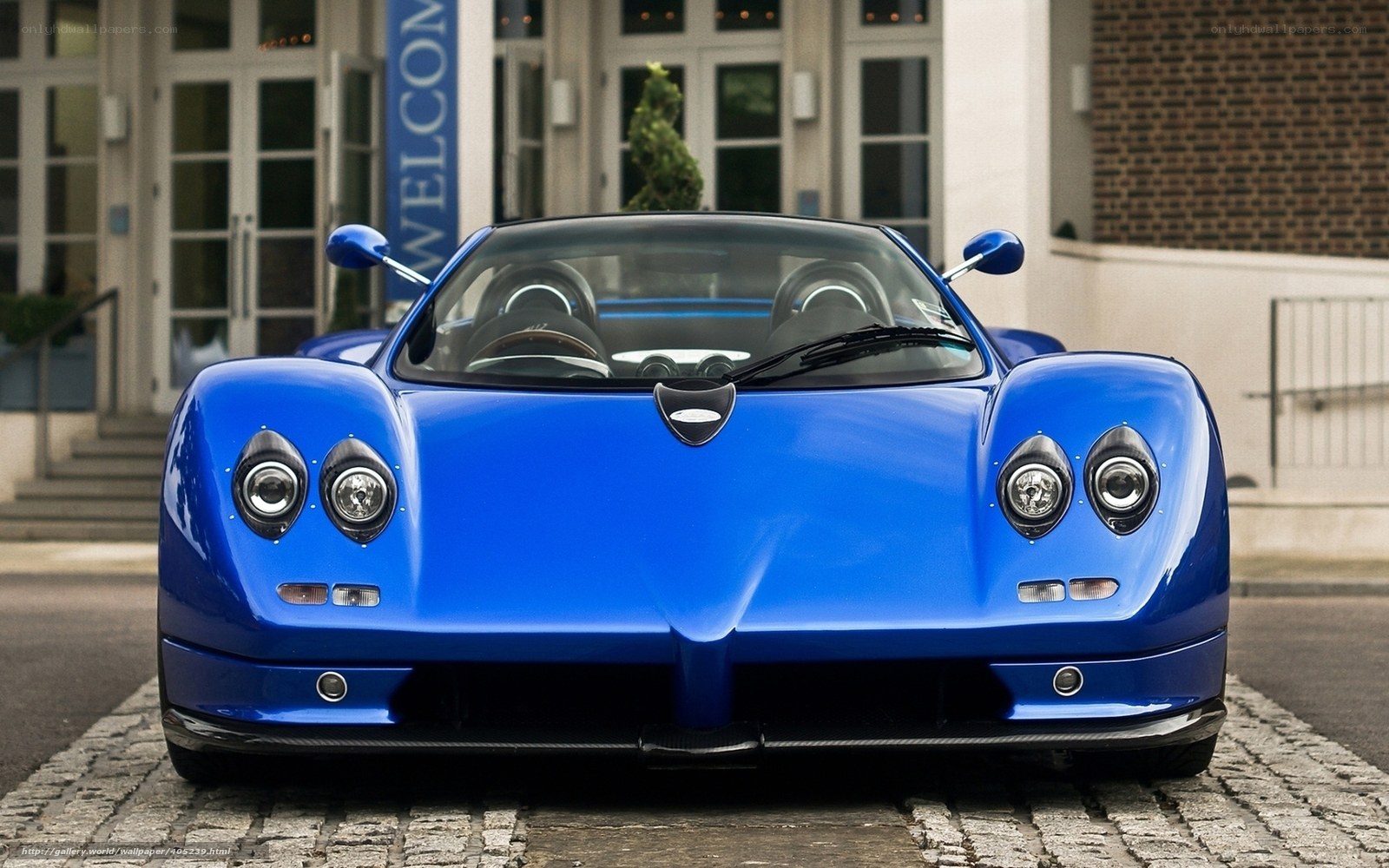 Blue Pagani sports car