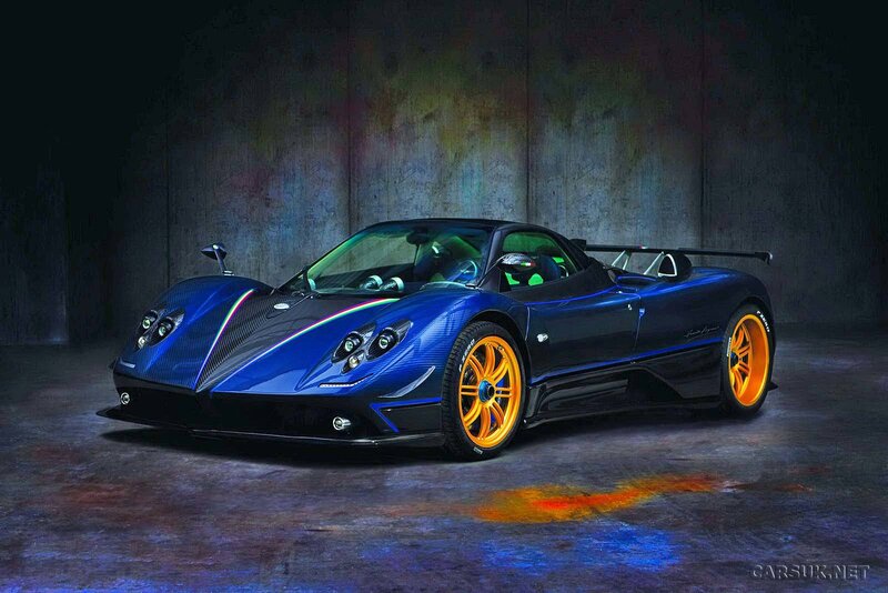 Blue Pagani sports car