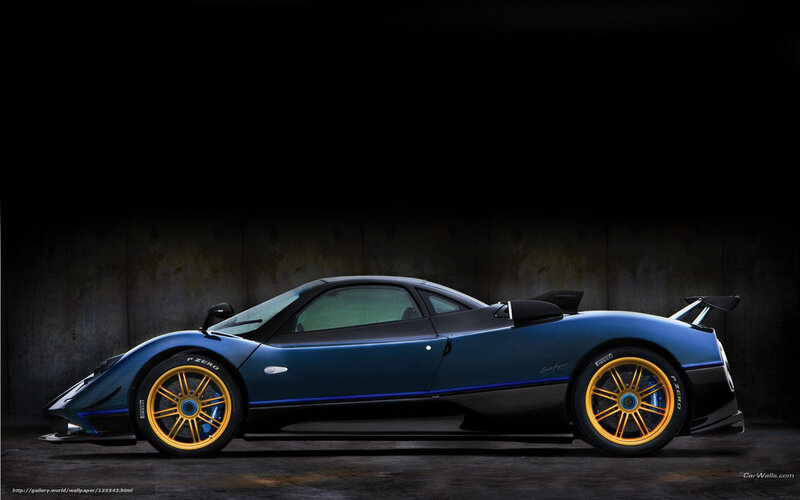 blue pagani sports car