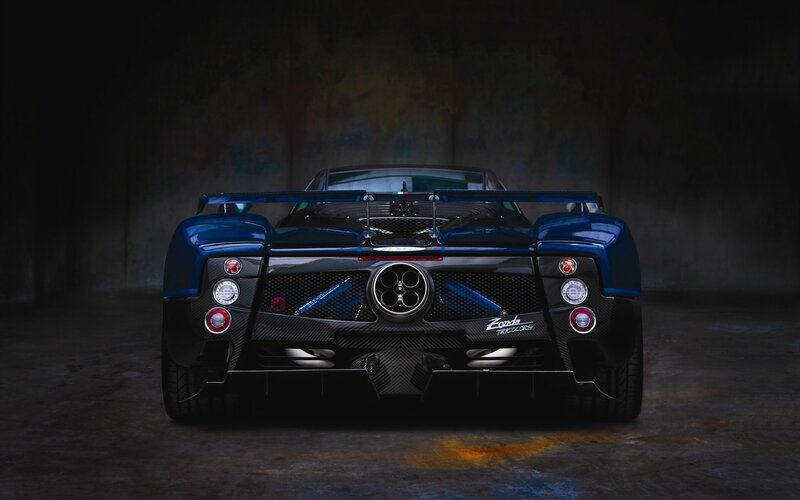 Blue Pagani Zonda Sports Car — Dramatic