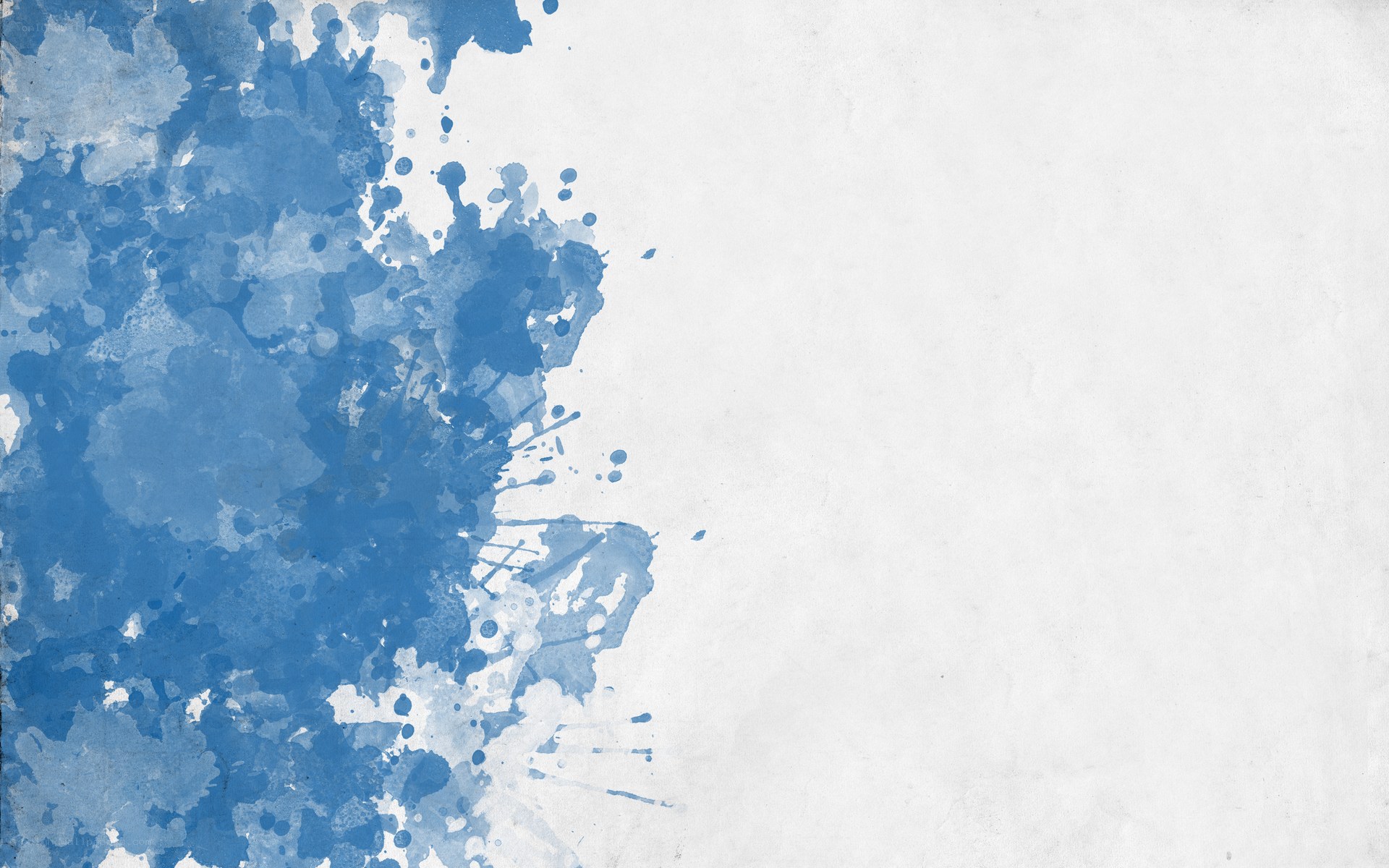 blue paint splatter on white