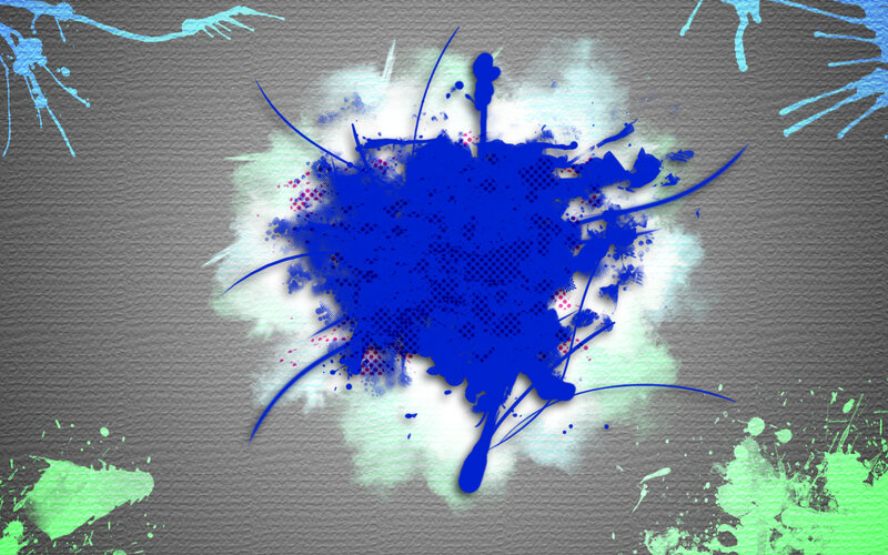 Blue Paint Splatter