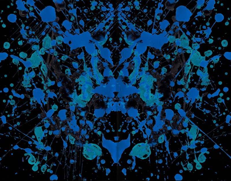 Blue Paint Splatters — Chaotic