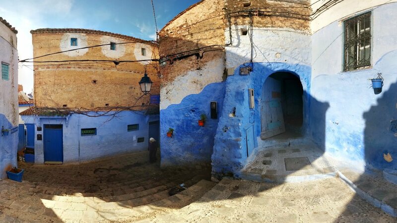 Blue-painted Alleyway