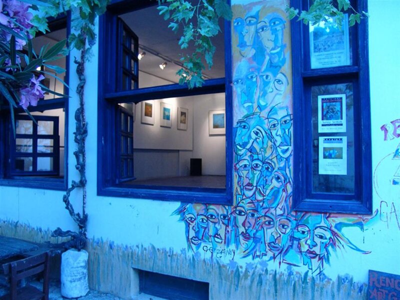 Blue-painted Building