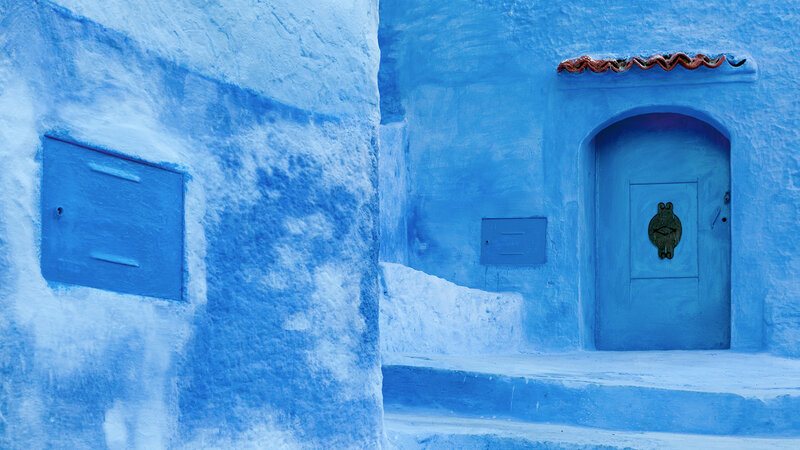 Blue-painted Buildings — Blue