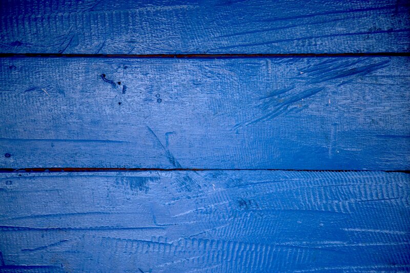 blue painted wooden planks