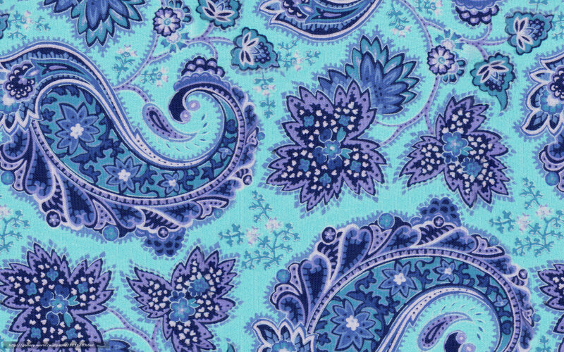 Blue Paisley Fabric Pattern — Ornate