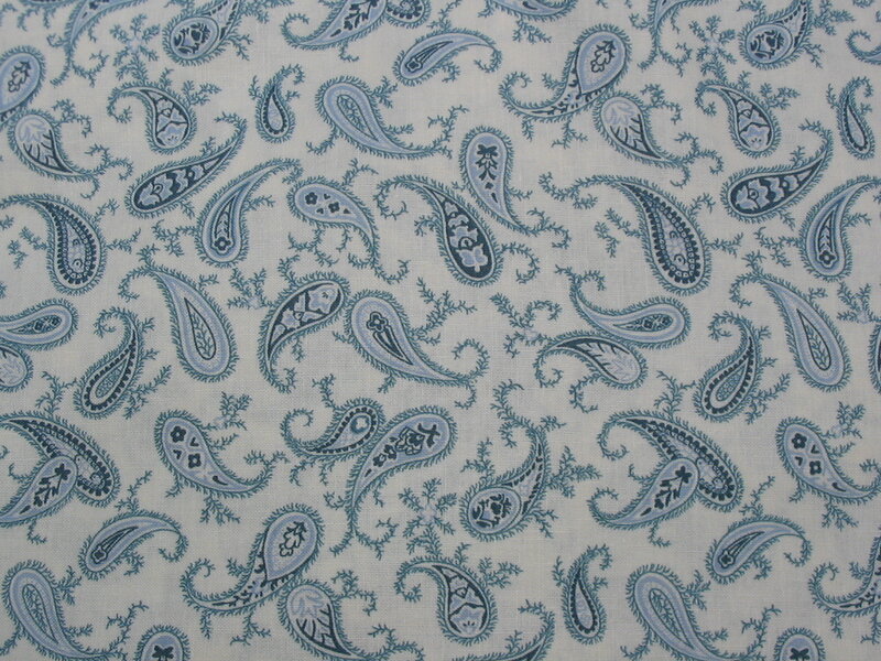 Blue Paisley Fabric