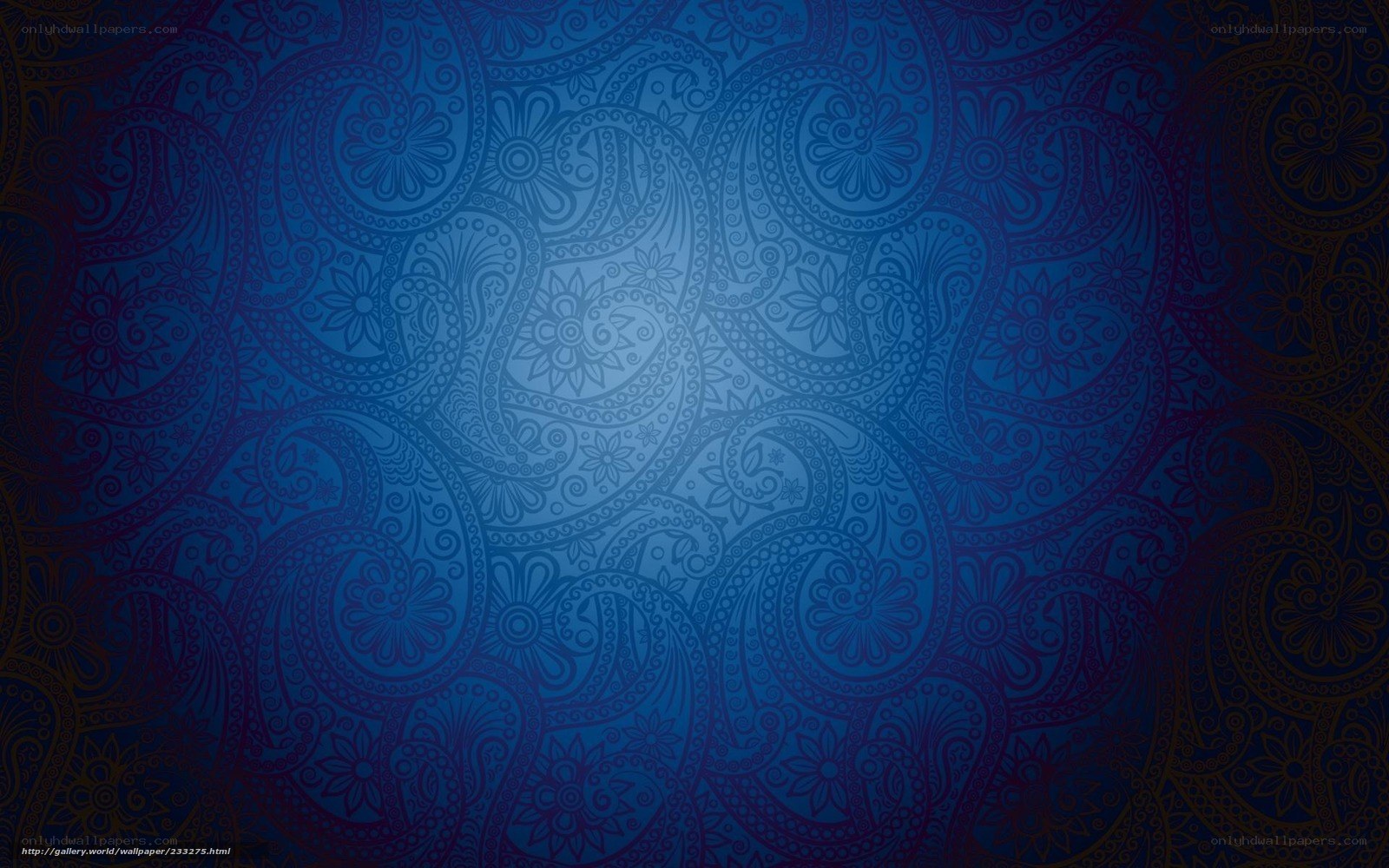 blue paisley pattern background