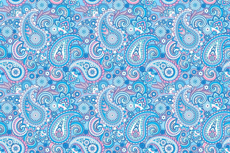 Blue Paisley Pattern