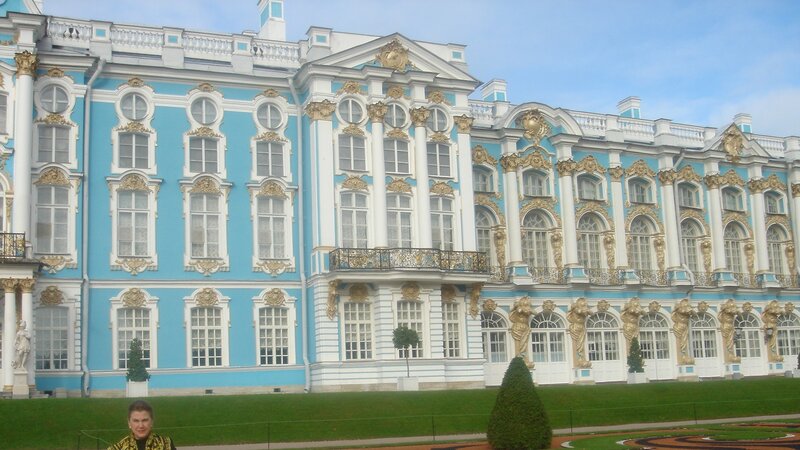 blue palace with gold details