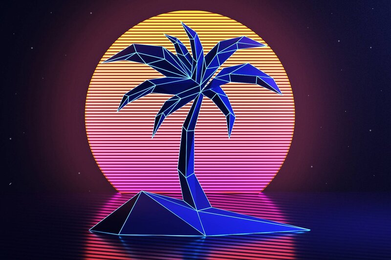 Blue Palm Tree