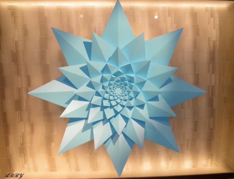 Blue Paper Star Sculpture