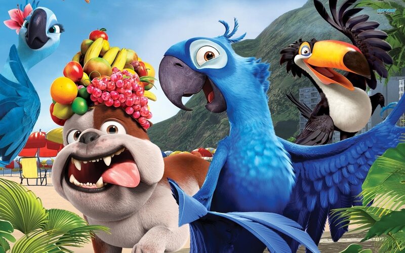 Blue Parrot with Dog