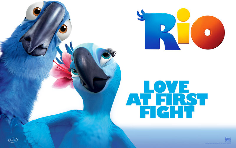 Blue Parrots in Poster
