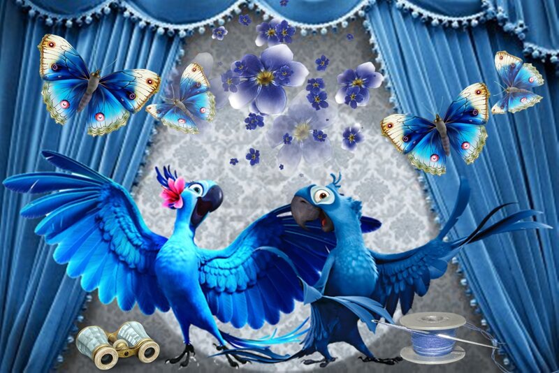 Blue Parrots on Stage