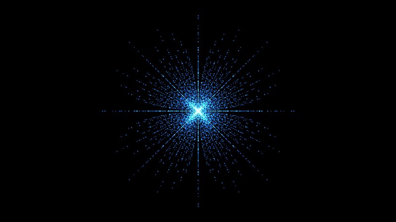 Blue Particle Explosion — Dynamic