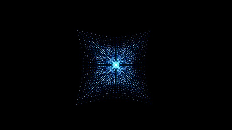 Blue Particle Starburst