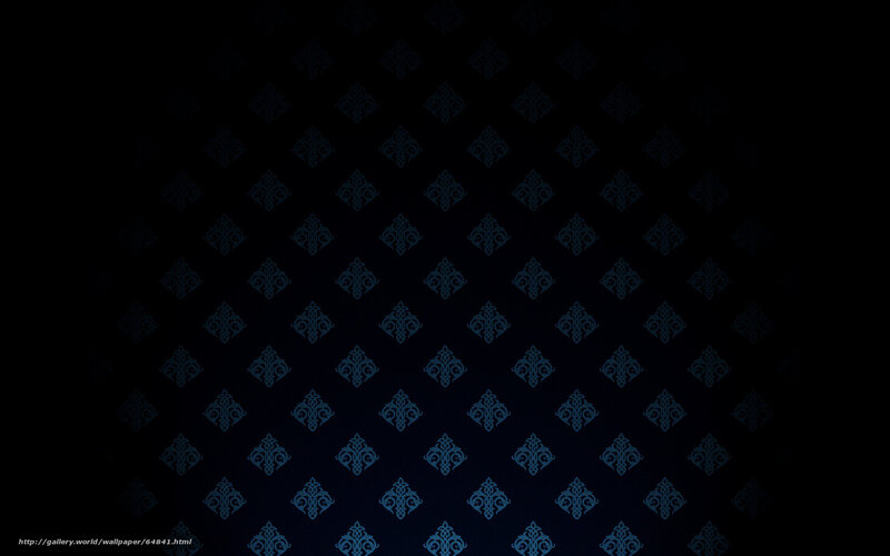 Blue Pattern on Black