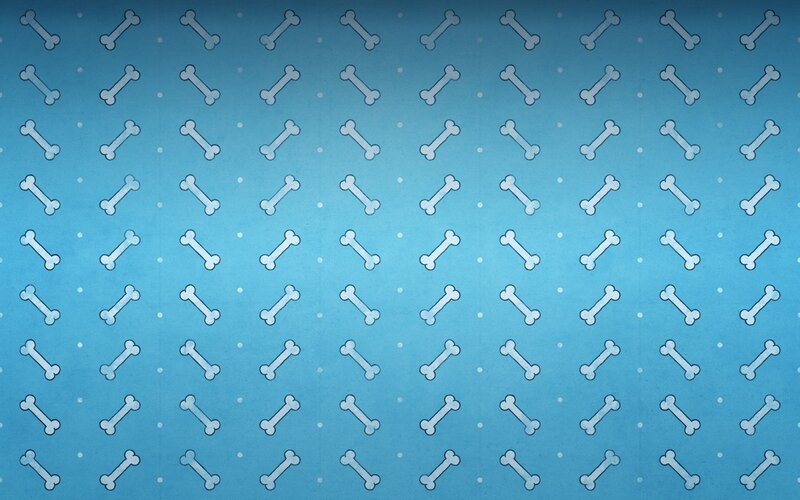 blue pattern with bones