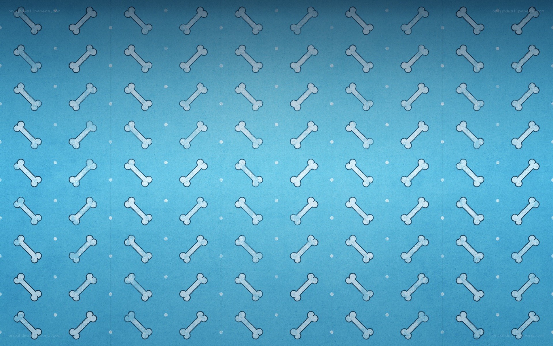 blue pattern with bones