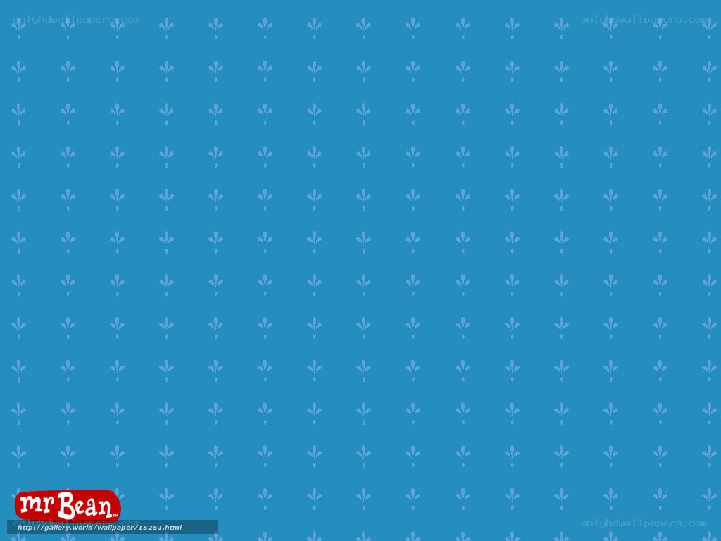 blue pattern with Mr. Bean logo