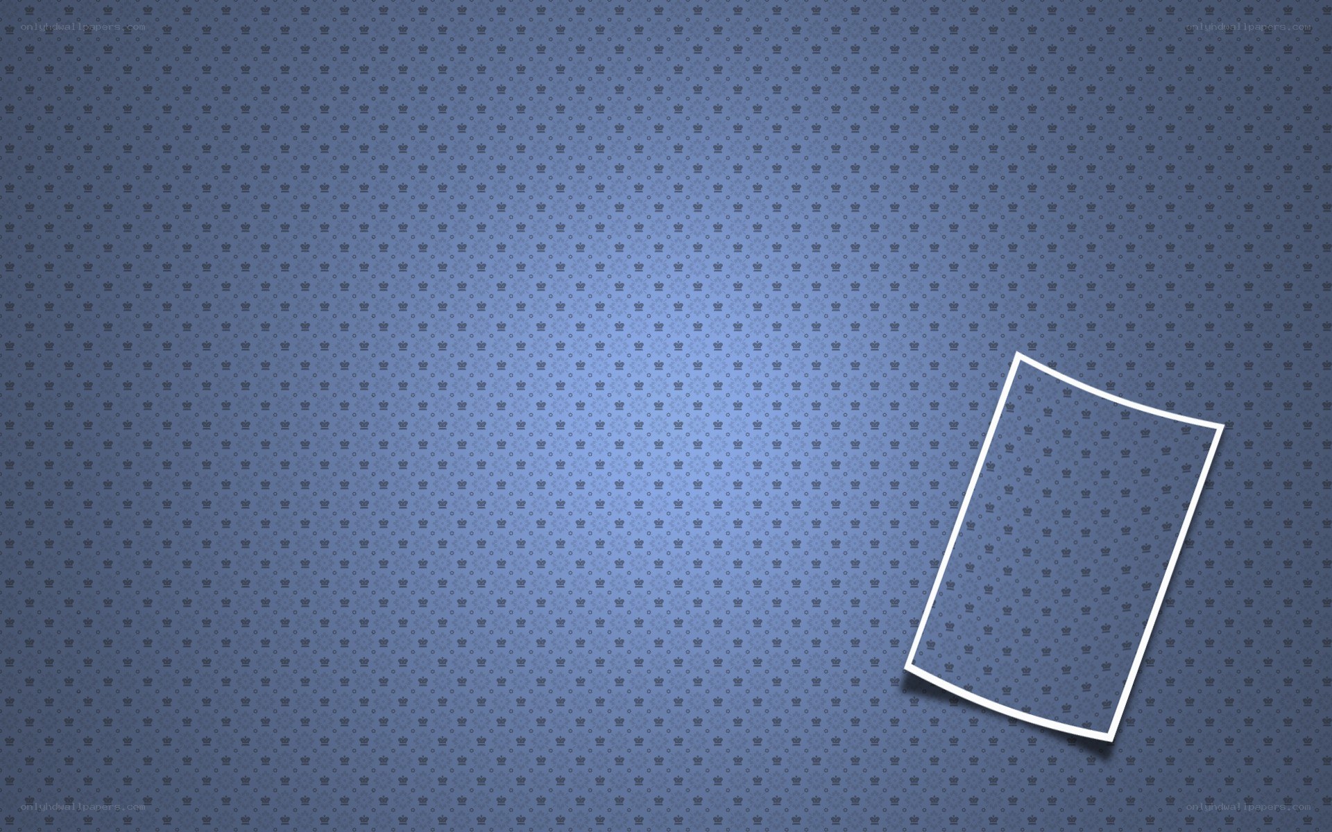 blue pattern with white frame