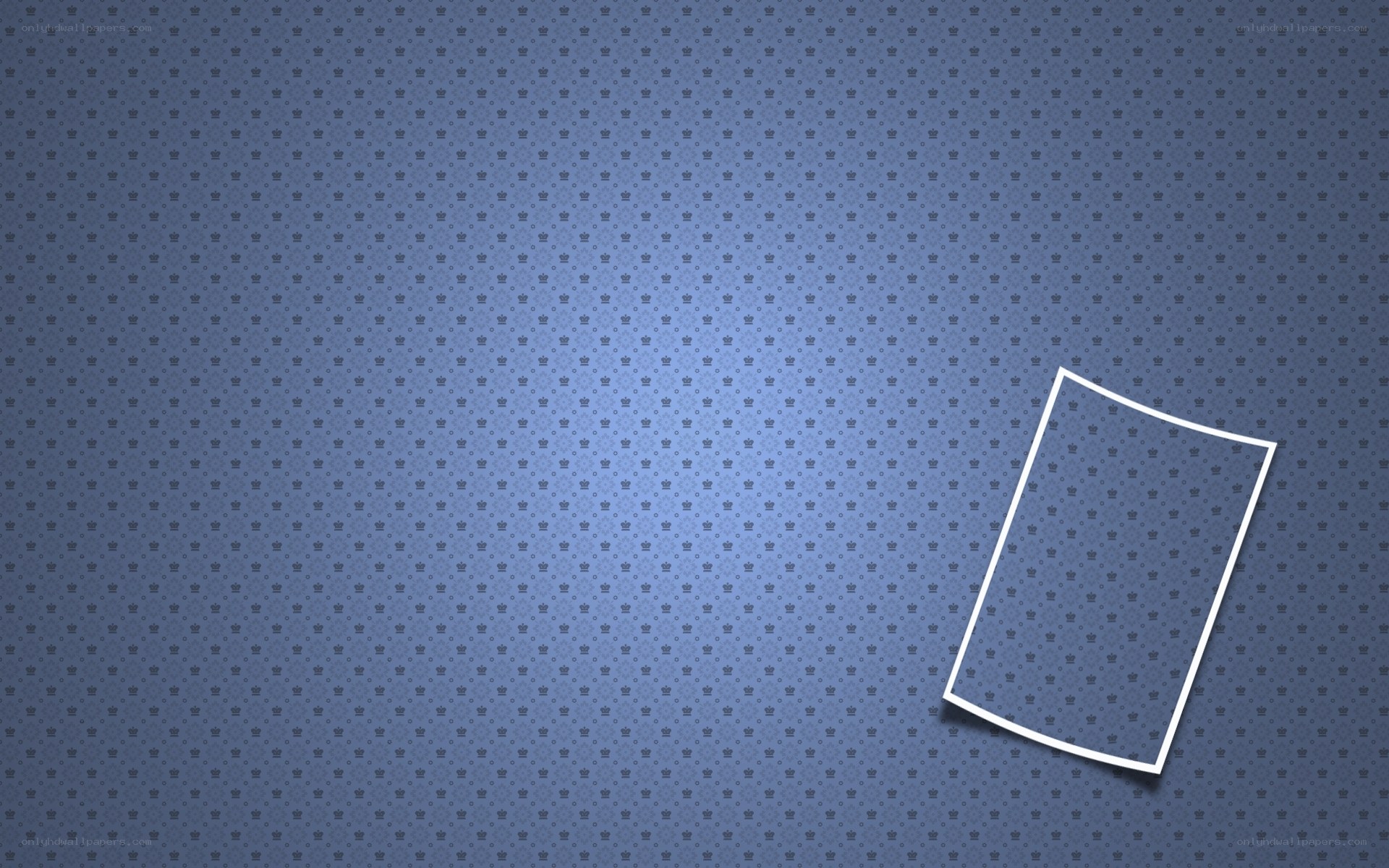 blue pattern with white frame