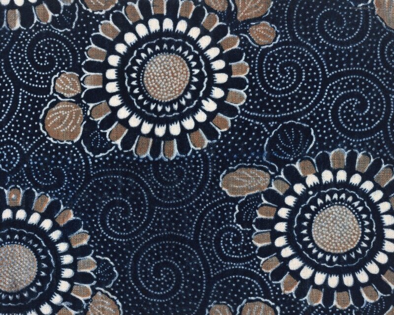 Blue Patterned Fabric — Calm, Illustration
