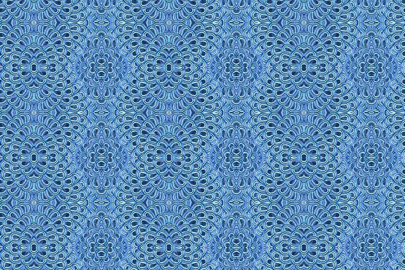 Blue Patterned Fabric — Calm