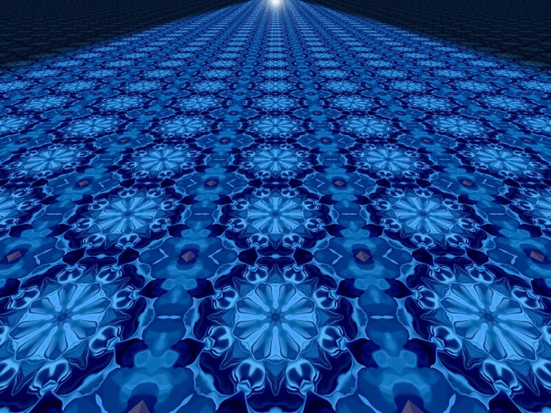 Blue Patterned Floor