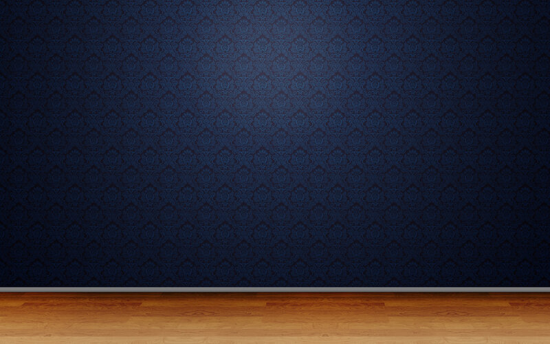blue patterned wall interior