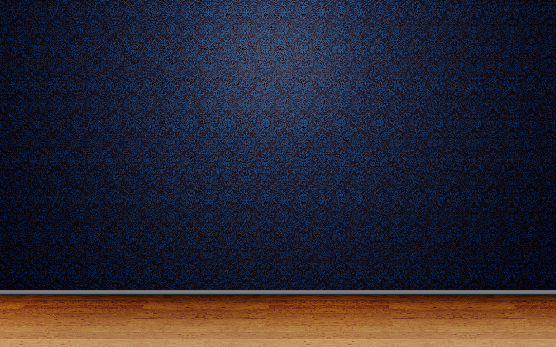 blue patterned wall interior