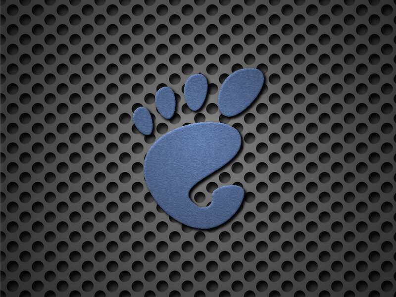 blue paw print on perforated metal