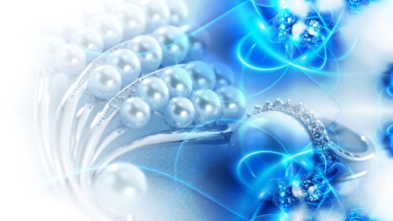 blue pearl jewelry abstract