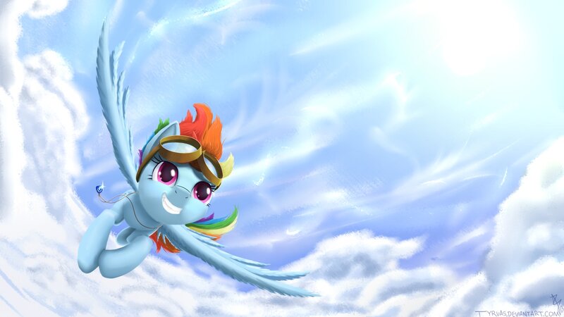Blue Pegasus Flying — Joyful