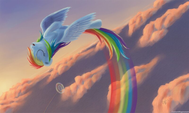 Blue Pegasus Flying
